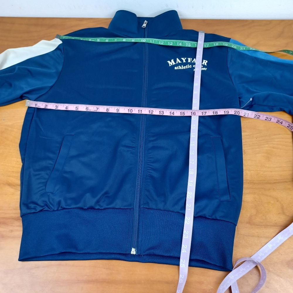The Mayfair Group Athletic Club Jacket Size S M Full Zip Long Sleeve Athleisure - Picture 13 of 13